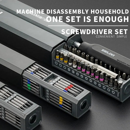 Screwdriver Kit 44 Bit Precision Magnetic Bits Dismountable Screw Driver Set Mini Tool Case