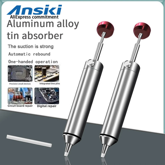 Aluminium De-soldering Pump Suction Tin Gun Soldering Sucker Pen Powerful Vacuum Iron Welding Repair Tool