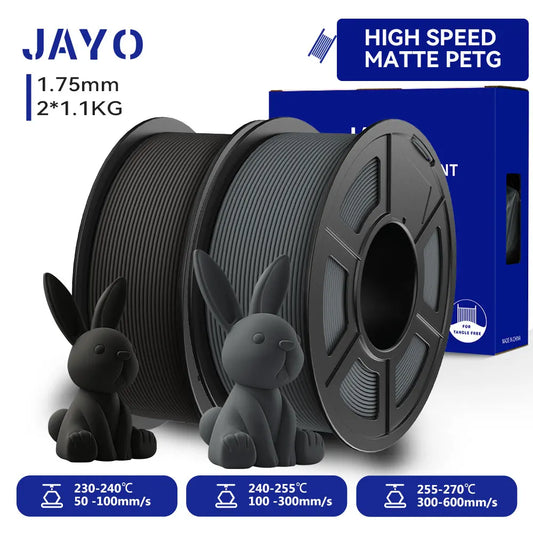 JAYO High Speed Matte PETG 3D Filament 2x 1Kg Rolls