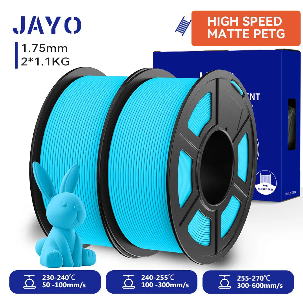 JAYO High Speed Matte PETG 3D Filament 2x 1Kg Rolls